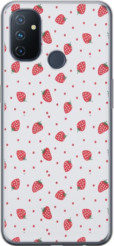 Mobildeksel til OnePlus Nord N100 med Jordbær motiv