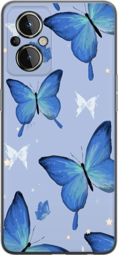 Mobildeksel til OnePlus Nord N20 5G med Blå sommerfugler motiv