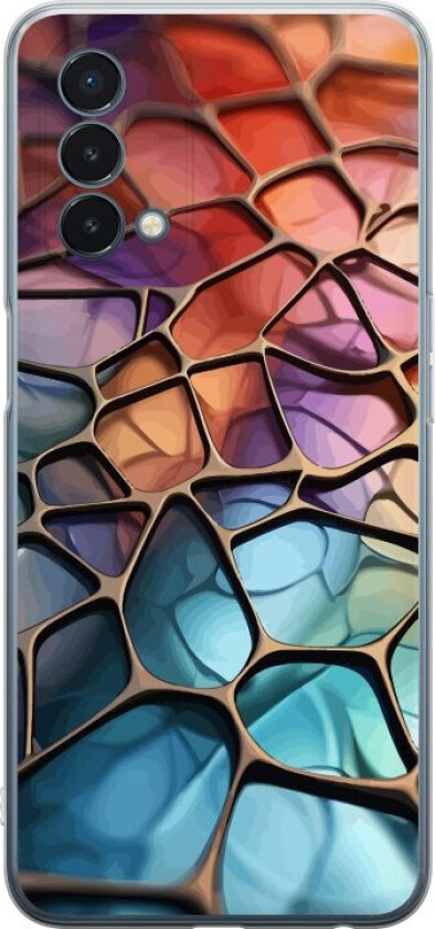 Mobildeksel til OnePlus Nord N200 5G med Metalliskt mønster motiv