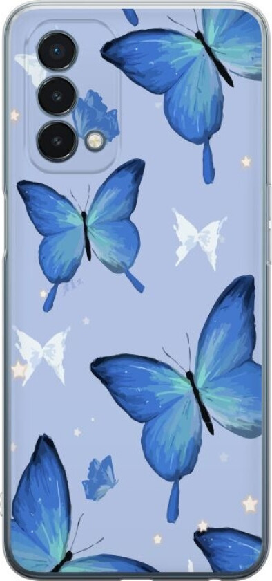 Mobildeksel til OnePlus Nord N200 5G med Blå sommerfugler motiv