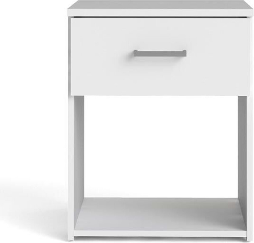 Spell nattbord 1 skuff og 1 hylle hvit.