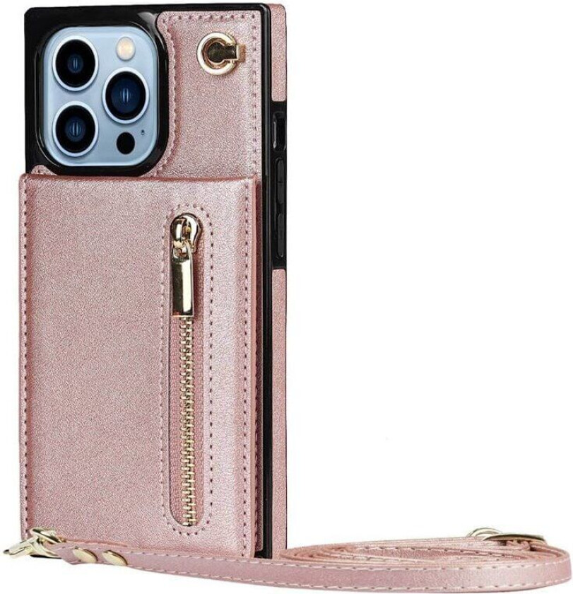 Zipper halskjede deksel Apple iPhone 14 Pro - Rose