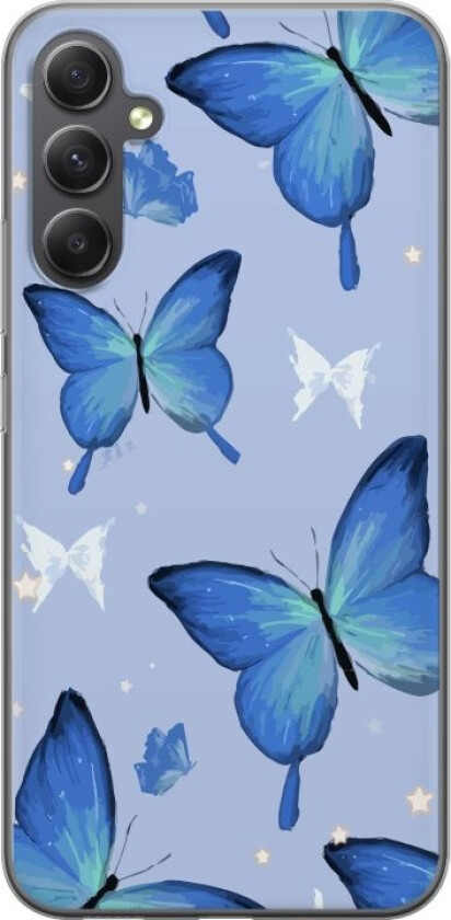 Mobildeksel til Samsung Galaxy S23 FE med Blå sommerfugler motiv