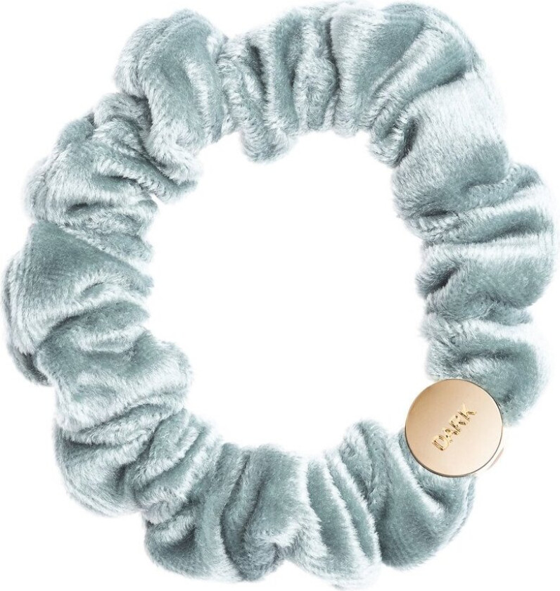 DARK Velvet Mini Scrunchie Sparkled Teal