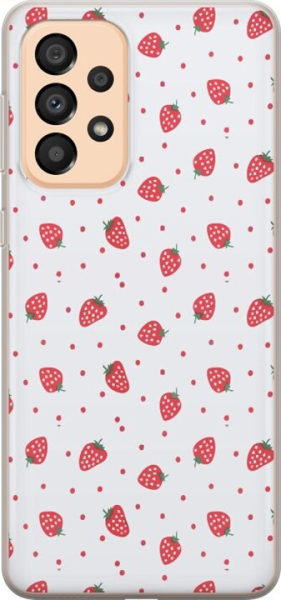 Mobildeksel til Samsung Galaxy A33 5G med Jordbær motiv