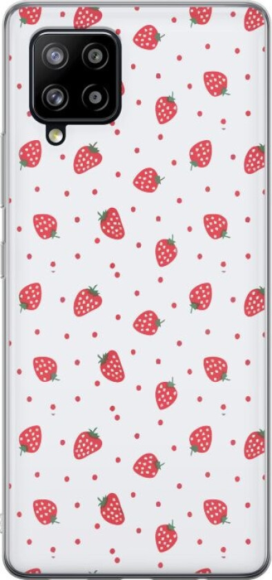 Mobildeksel til Samsung Galaxy A42 5G med Jordbær motiv