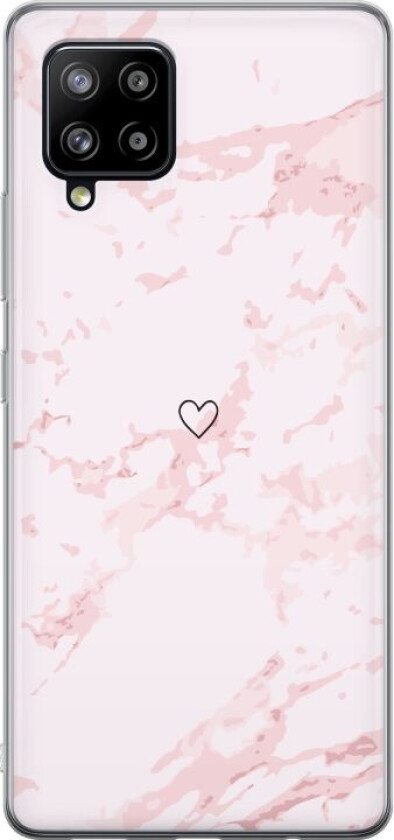 Mobildeksel til Samsung Galaxy A42 5G med Rosa Hjerte motiv