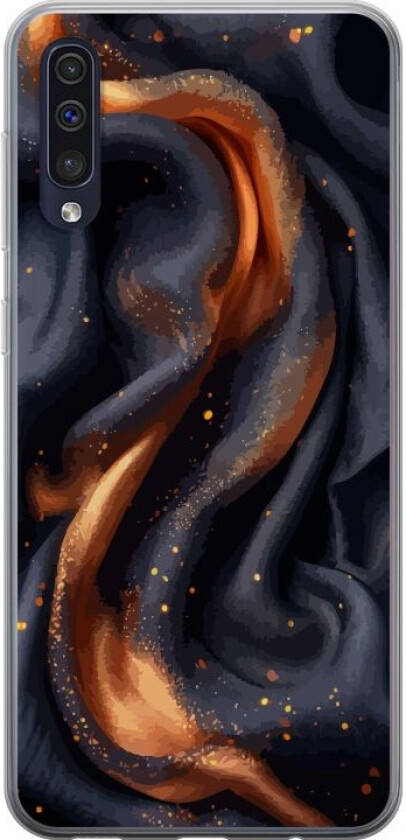 Mobildeksel til Samsung Galaxy A50 med Brennende silke motiv