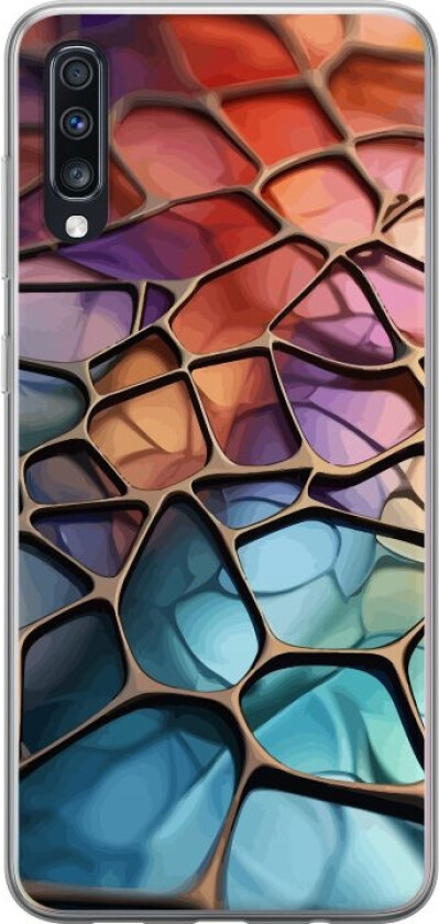 Mobildeksel til Samsung Galaxy A70 med Metalliskt mønster motiv