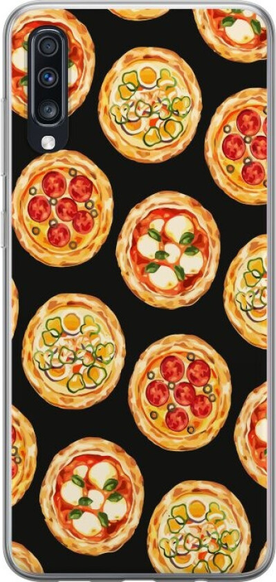 Mobildeksel til Samsung Galaxy A70 med Pizza motiv