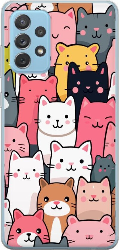 Mobildeksel til Samsung Galaxy A72 5G med Kattmønster motiv