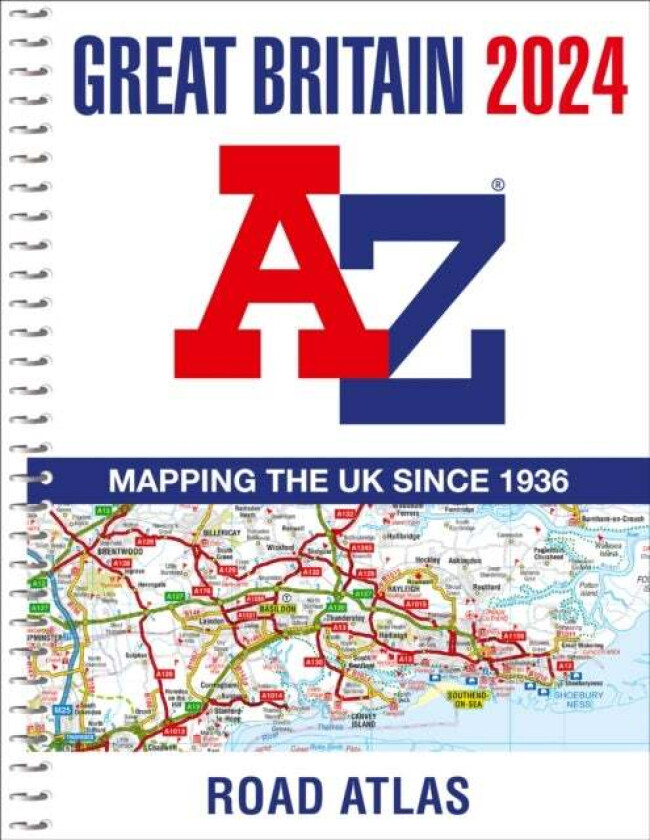 Great Britain A-Z Road Atlas 2024 (A4 Spiral) av A¿Z maps