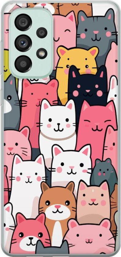 Mobildeksel til Samsung Galaxy A73 5G med Kattmønster motiv