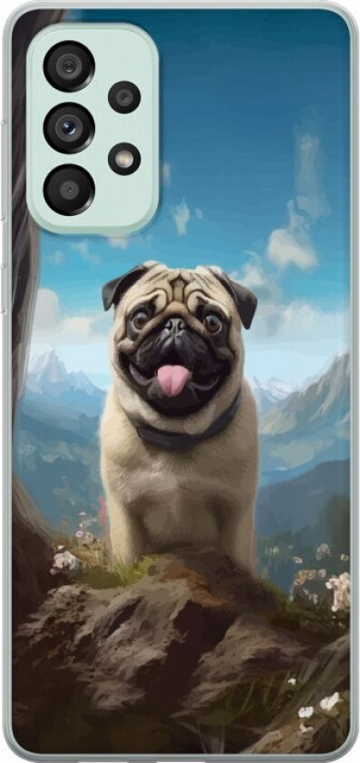 Mobildeksel til Samsung Galaxy A73 5G med Glad Hund motiv