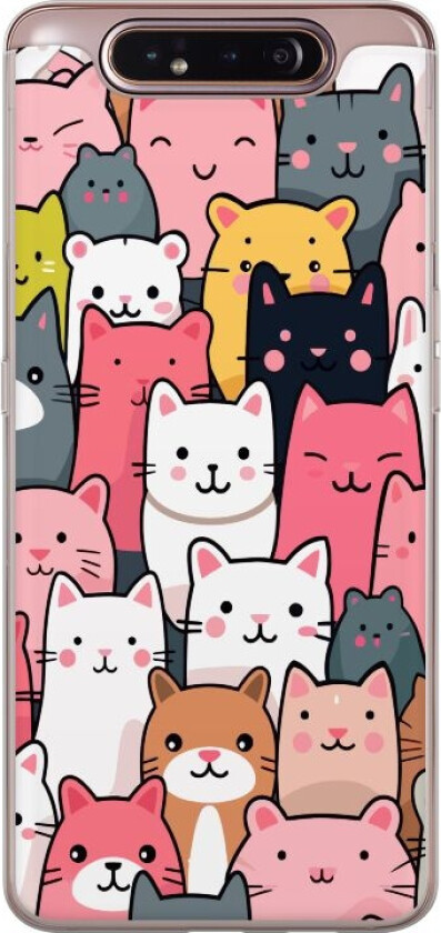 Mobildeksel til Samsung Galaxy A80 med Kattmønster motiv