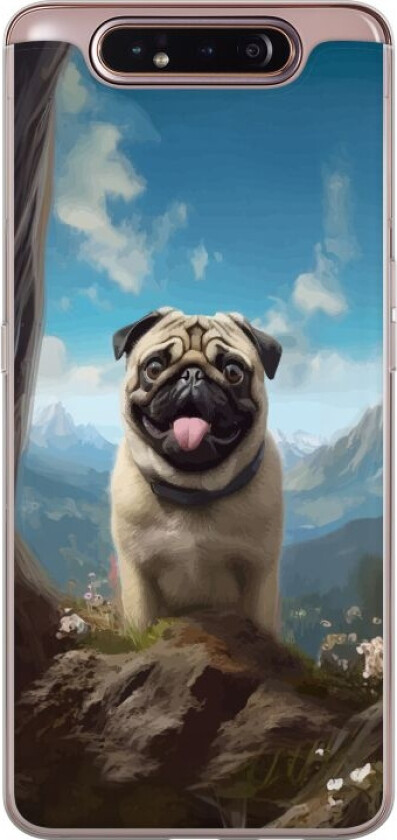 Mobildeksel til Samsung Galaxy A80 med Glad Hund motiv