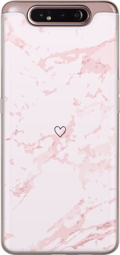 Mobildeksel til Samsung Galaxy A80 med Rosa Hjerte motiv