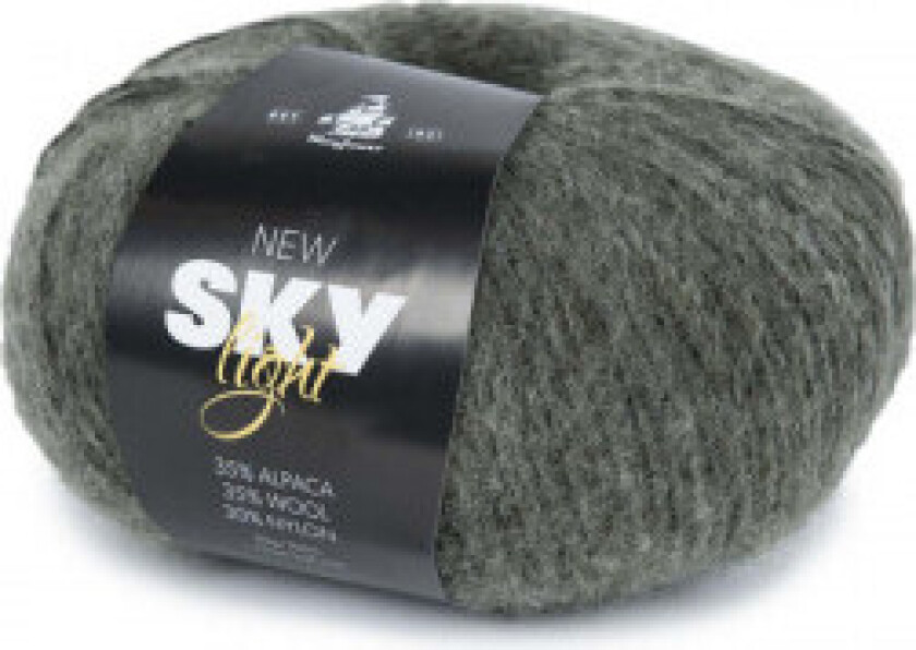 New Sky Light Garn Unicolor 67 Vulkan Grå