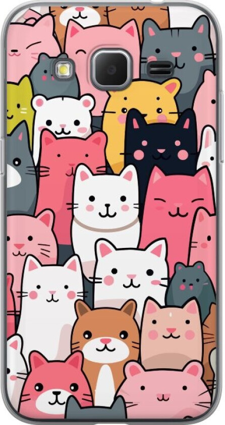Mobildeksel til Samsung Galaxy Core Prime med Kattmønster motiv