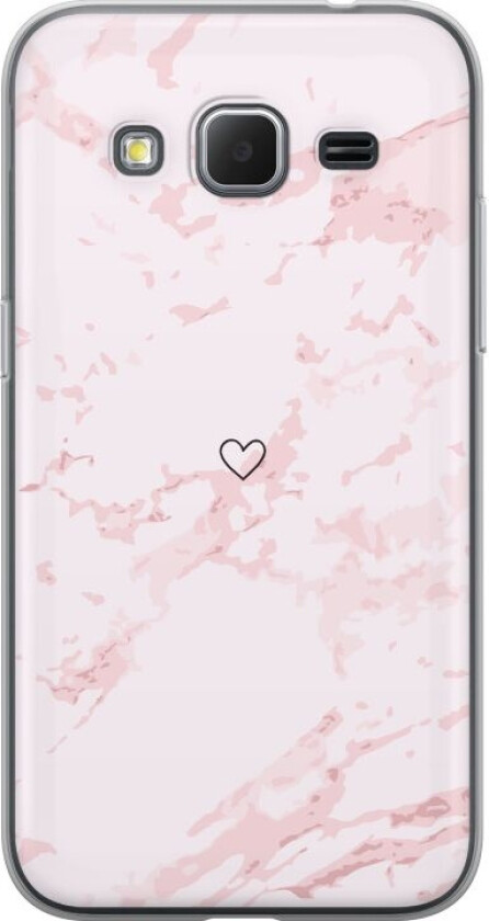Mobildeksel til Samsung Galaxy Core Prime med Rosa Hjerte motiv