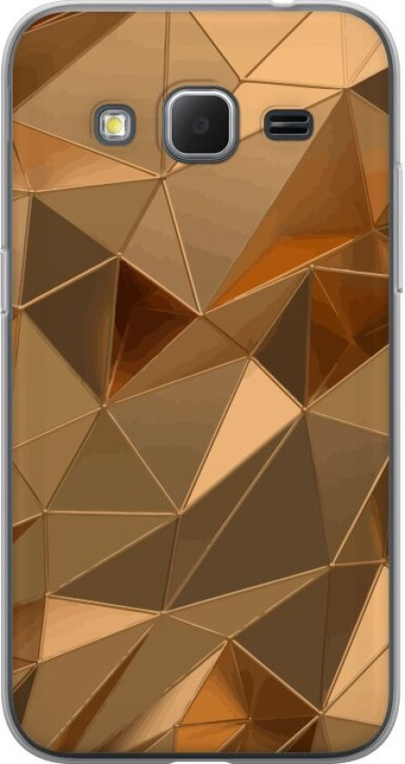 Mobildeksel til Samsung Galaxy Core Prime med 3D Gull motiv