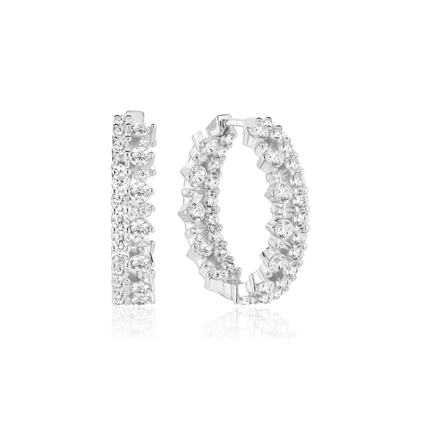 Livigno Grande Sterlingsølv Øredobber Med Zirconia SJ-E2364-CZ