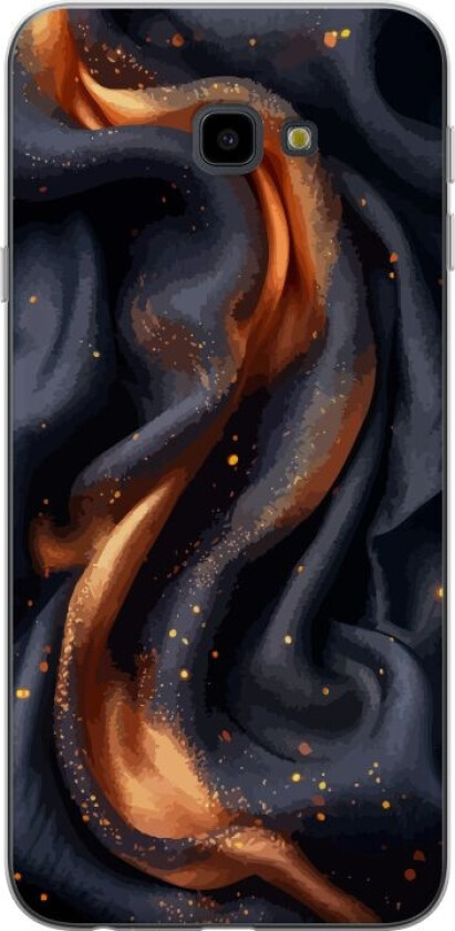 Mobildeksel til Samsung Galaxy J4+ med Brennende silke motiv