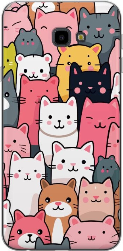 Mobildeksel til Samsung Galaxy J4+ med Kattmønster motiv