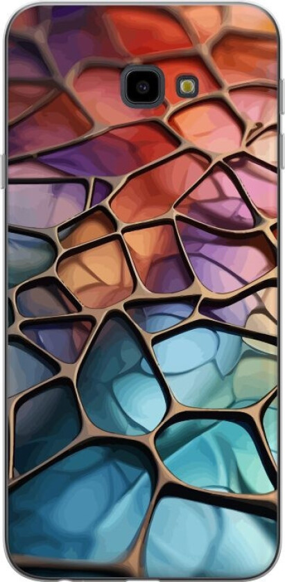 Mobildeksel til Samsung Galaxy J4+ med Metalliskt mønster motiv