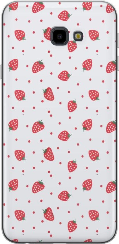 Mobildeksel til Samsung Galaxy J4+ med Jordbær motiv