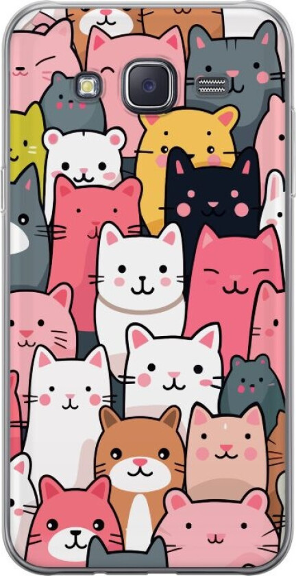 Mobildeksel til Samsung Galaxy J5 med Kattmønster motiv