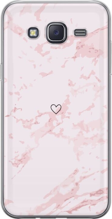 Mobildeksel til Samsung Galaxy J5 med Rosa Hjerte motiv