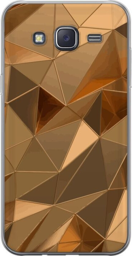 Mobildeksel til Samsung Galaxy J5 med 3D Gull motiv