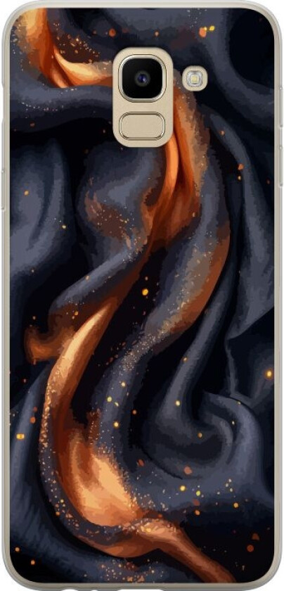 Mobildeksel til Samsung Galaxy J6 med Brennende silke motiv
