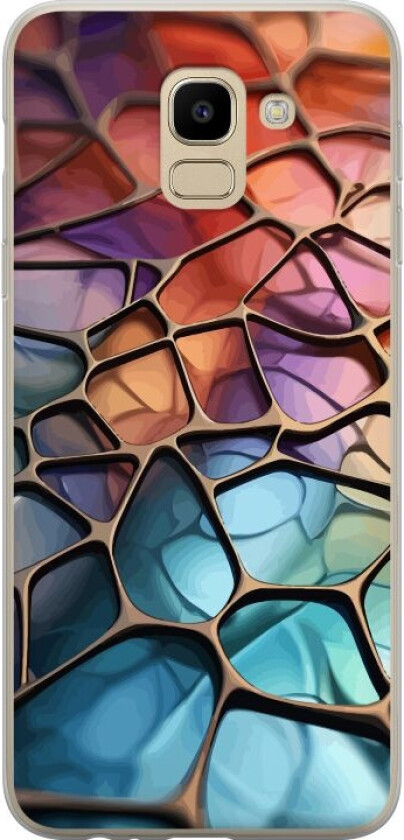 Mobildeksel til Samsung Galaxy J6 med Metalliskt mønster motiv