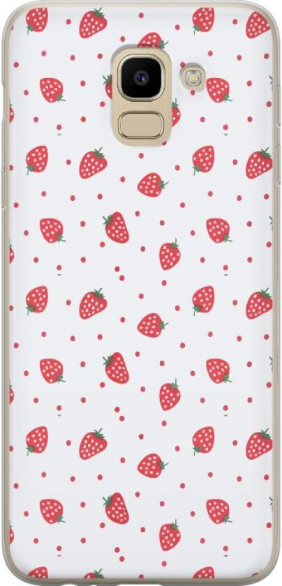 Mobildeksel til Samsung Galaxy J6 med Jordbær motiv