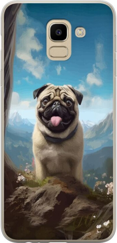 Mobildeksel til Samsung Galaxy J6 med Glad Hund motiv
