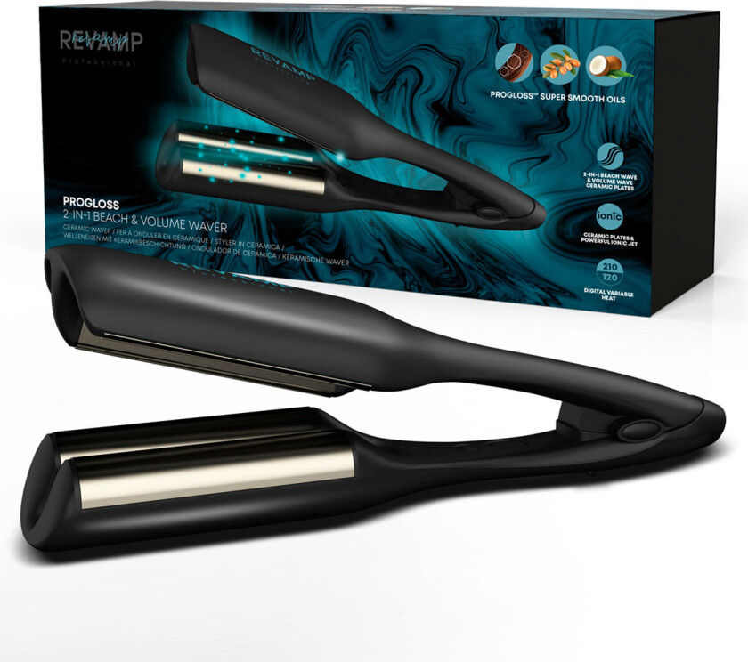 Revamp WV-3000-EU Progloss 2-IN-1 Beach & Volume Waver