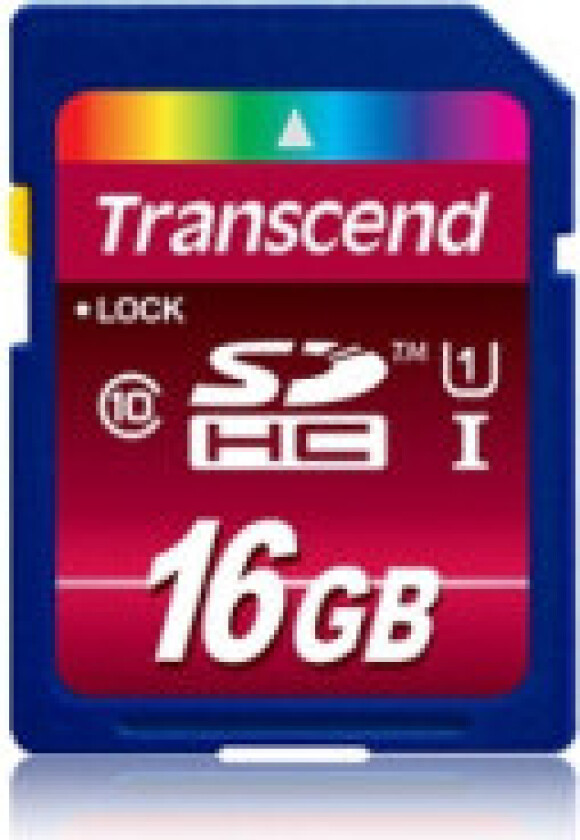 Transcend SD-kort 16 GB SDHC UHS-I 600x TS16GSDHC10U1