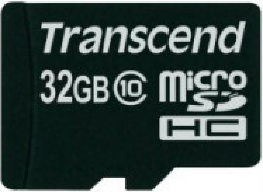 Transcend MicroSD/SDHC-kort 32GB Class10 uten adapter. TS32GUSDC10