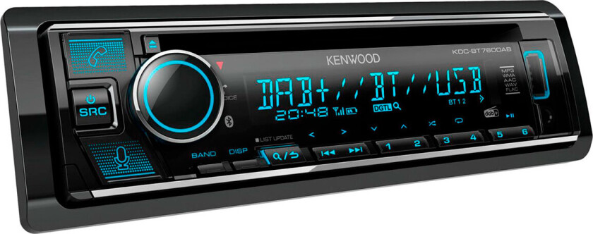 KDC-BT760DAB, Sort, 1 DIN, 50 W, 4.0 kanaler, 50 W, CD-R, CD-RW