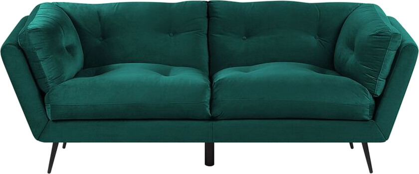 3-seters sofa fløyel grønn LENVIK