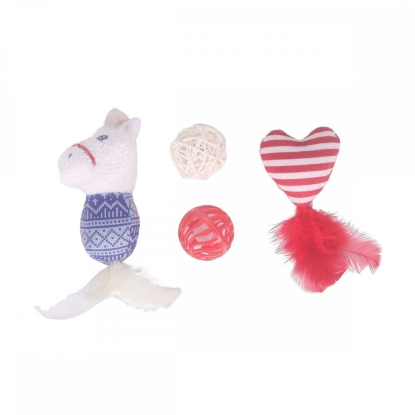 Meow&Me Nordic Winter Häst, Fjäderhjärta & Bollar 2-pack
