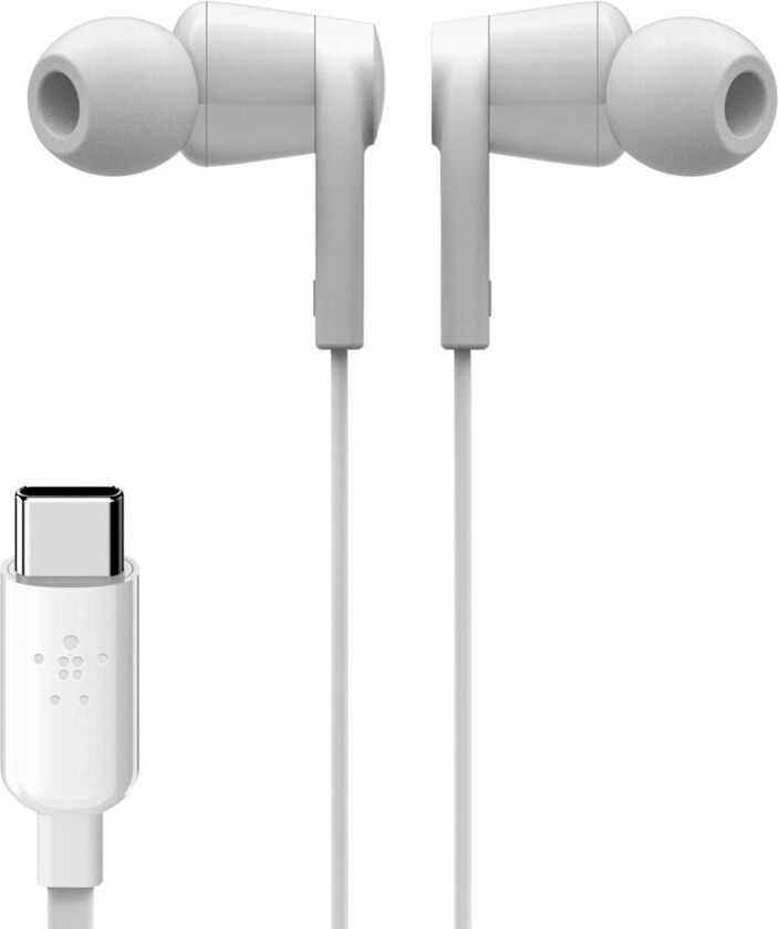 Earphones Usb-c With Mic In-ear Ørepropper Usb-c Stereo Hvit