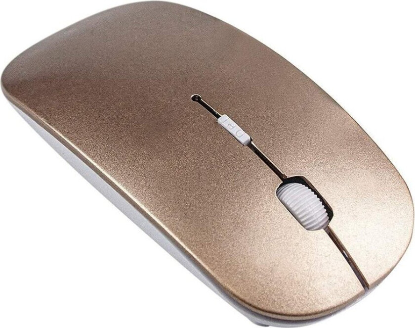 2,4 GHz trådløs mus - super tynn design - Gull