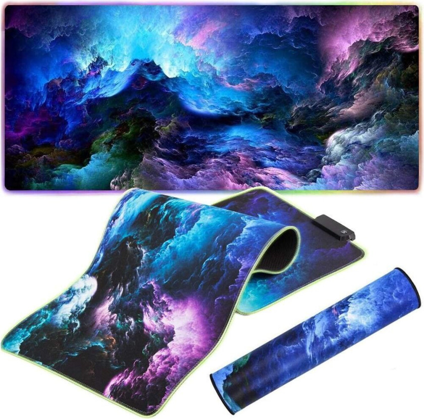 Stor musematte for gaming - bakgrunnsbelysning