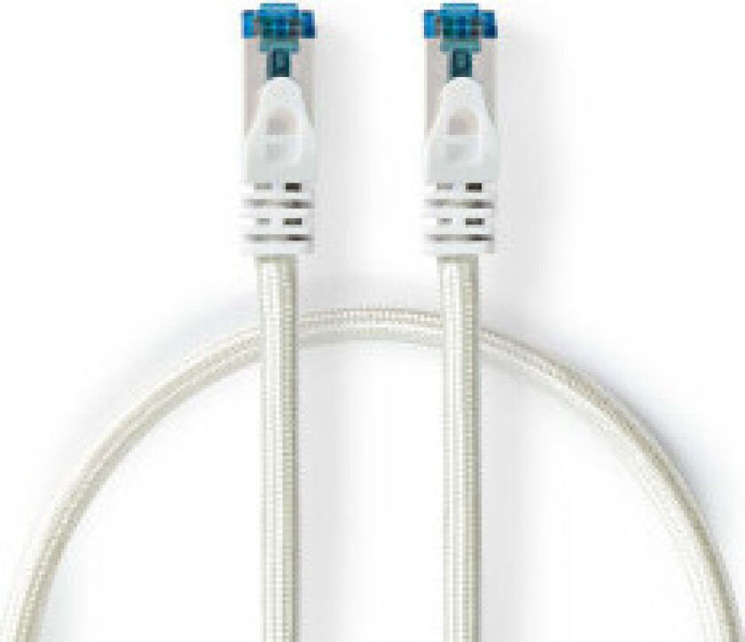 Bilde av CAT6a nettverkskabel | S/FTP | RJ45 Han | RJ45 Han | 10.0 m | Snagless | Rund | Flettet / PVC | Sølv | Deksel Vindusboks