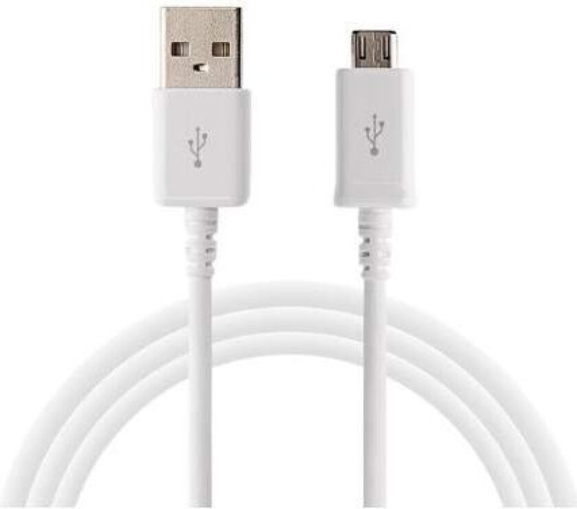 Micro USB til USB 2.0-kabel for Lading og Synkronisering - Hvit