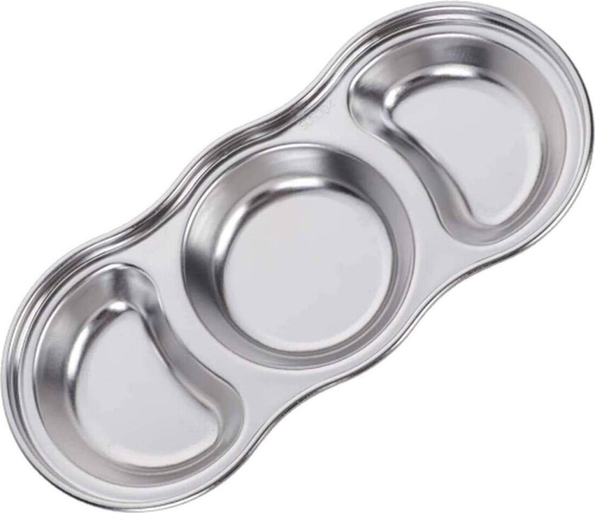 Serveringsfat i rustfritt stål - sølv