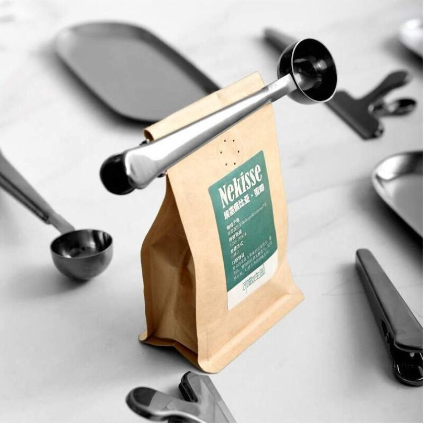 Bilde av Kaffemål med lukkeklemme - Svart